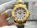 Rolex Yacht-Master 40mm 3235 Movement Yellow Gold Strap Pink Gem Markers Watch